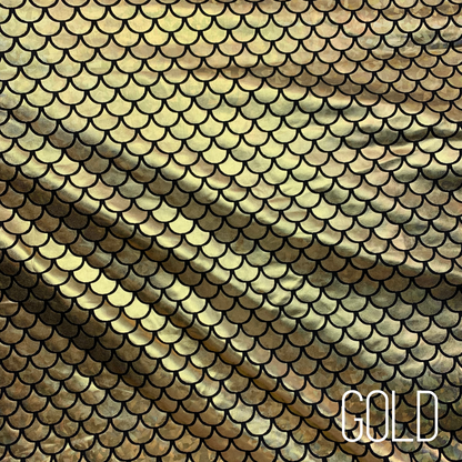 Mermaid Fish Scales Holographic Two way Stretch Polyester Spandex Fabric