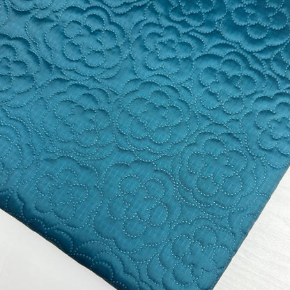 Rose Stamp Quilted Nylon Water and Scratch Resistant Fabric