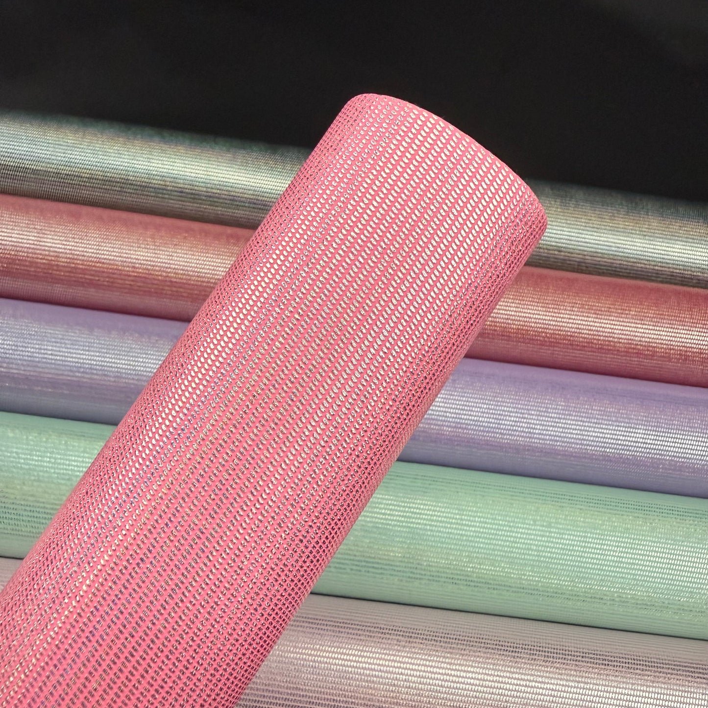 Prism Glint Textured Faux Leather Half Yard Rolls