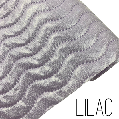 Wavy Quilted Faux Leather Half Yard Roll
