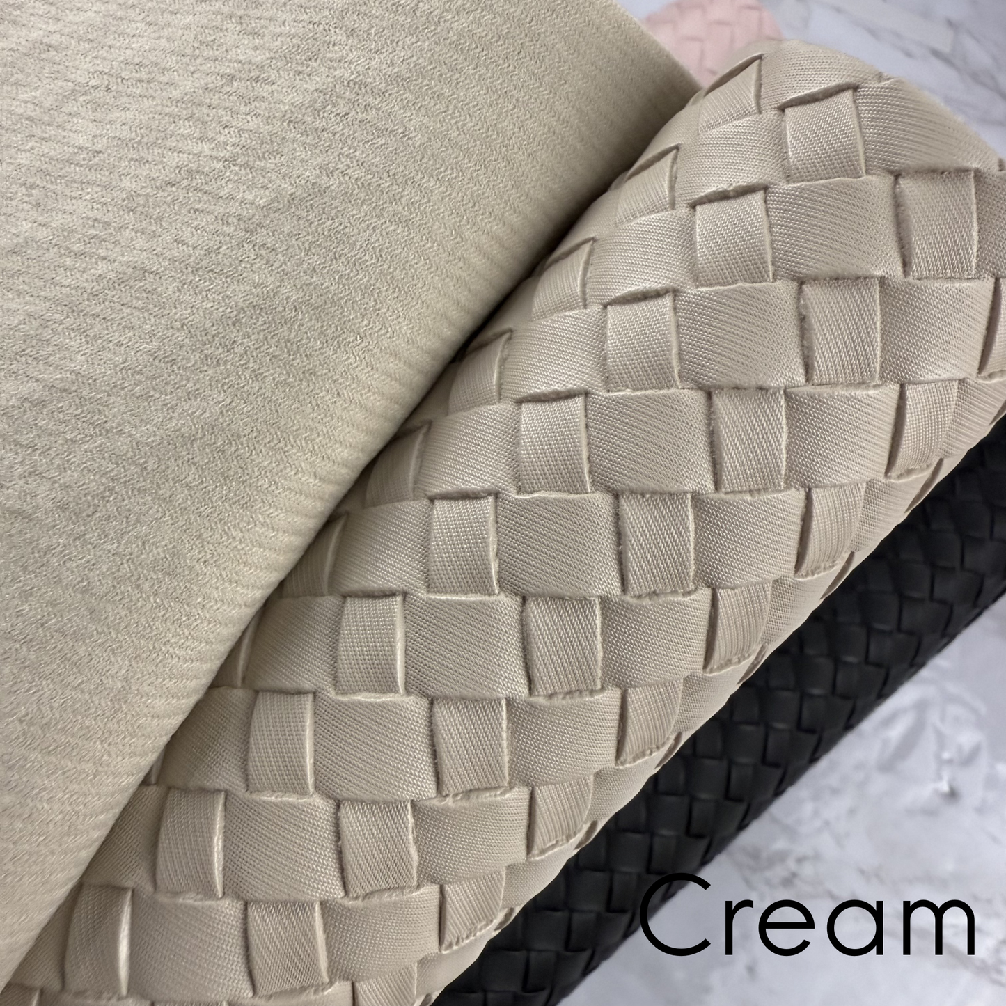 Basket Weave LUXE PU/PVC Faux Leather Half yard Rolls