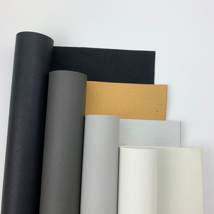 Saffiano Crosshatch Faux Leather Solid Colors - 1/3 and 1/2 yard Rolls