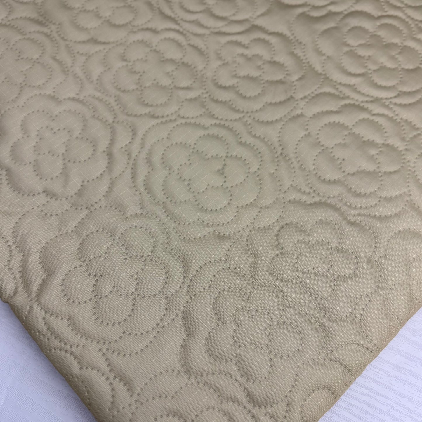 Rose Stamp Quilted Nylon Water and Scratch Resistant Fabric