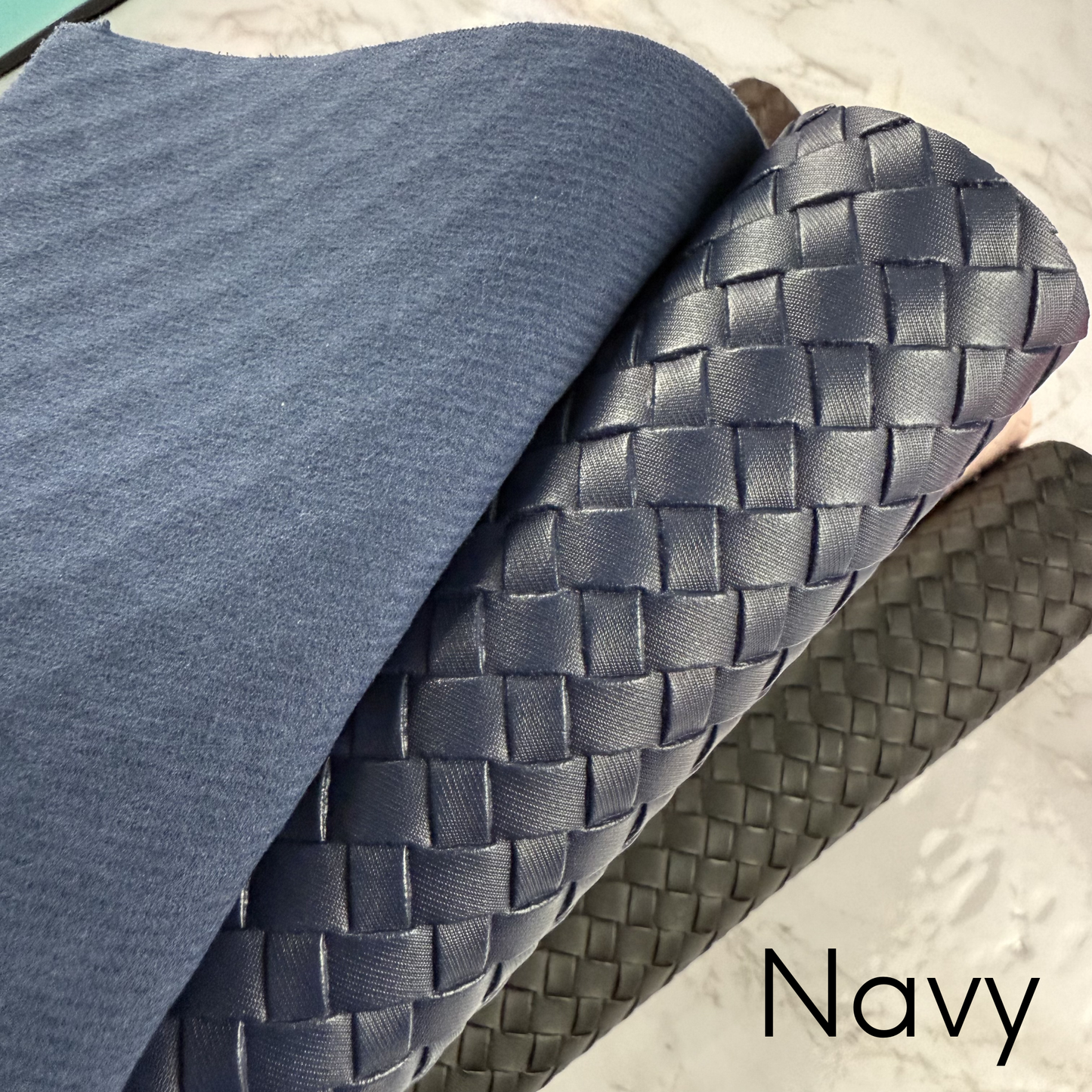 Basket Weave LUXE PU/PVC Faux Leather Half yard Rolls