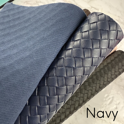 Basket Weave LUXE PU/PVC Faux Leather Half yard Rolls
