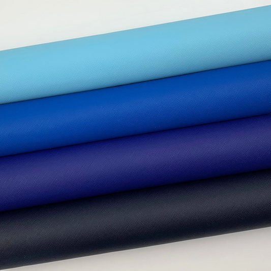Saffiano Crosshatch Faux Leather Solid Colors - 1/3 yard Rolls