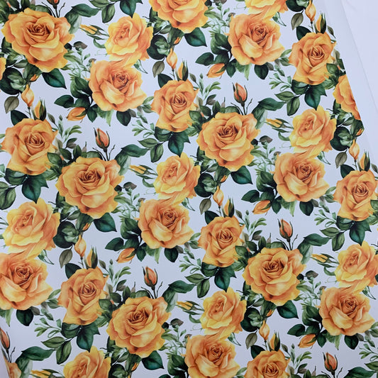 Yellow Roses Medium scale Smooth Vinyl Custom Print