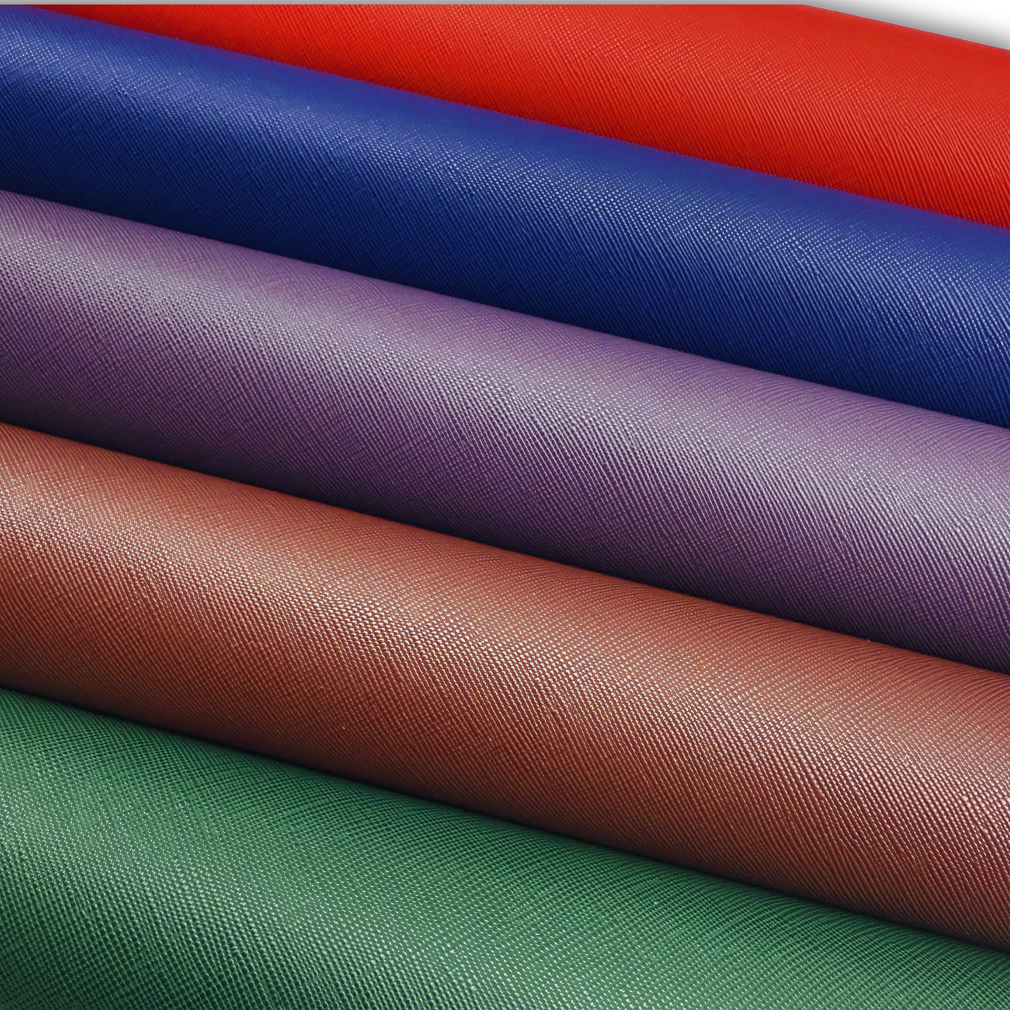 NEW COLORS APRIL 2026 Luxe Saffiano Crosshatch PU/PVC Faux Leather Solid Colors