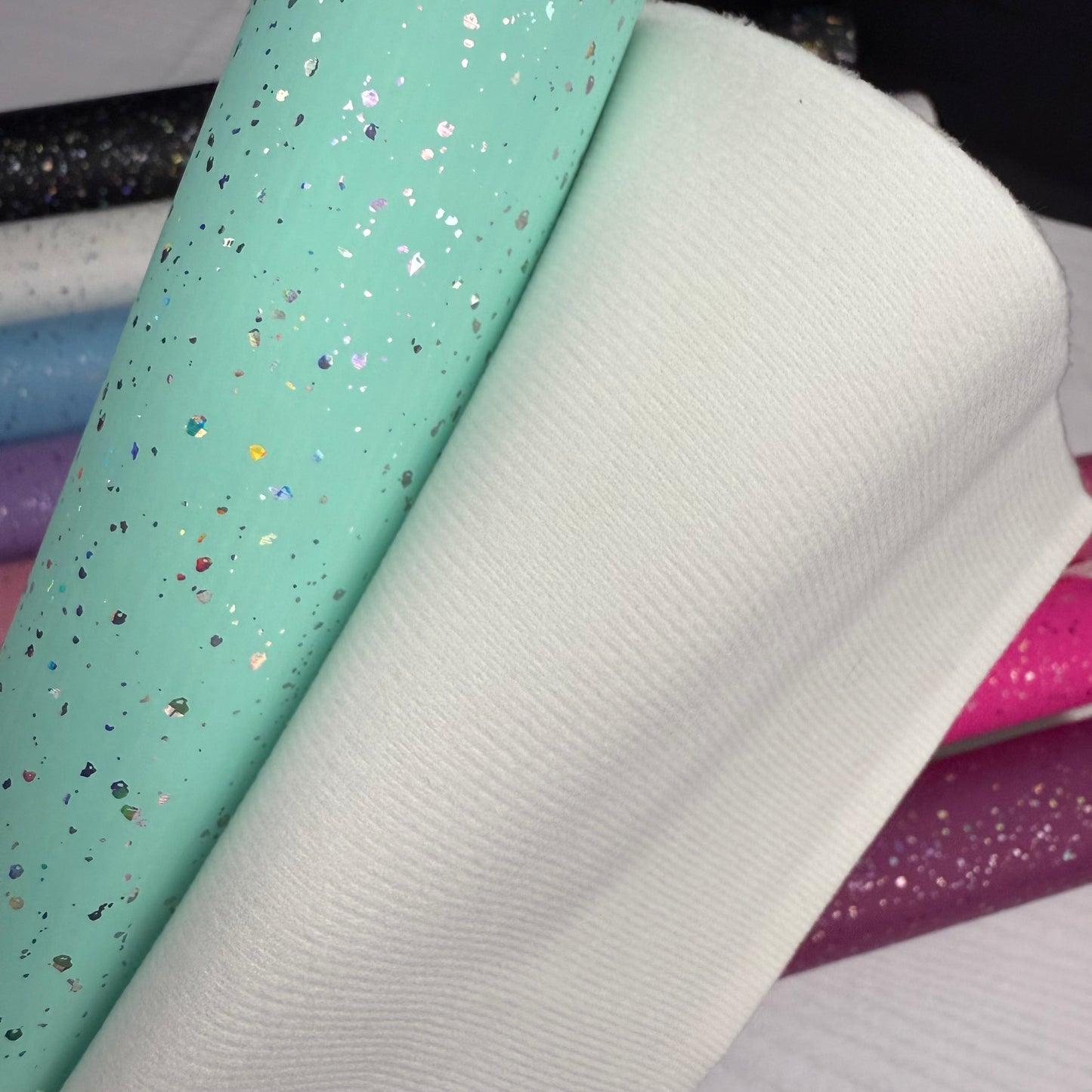 Opal Speckled Smooth Faux Leather