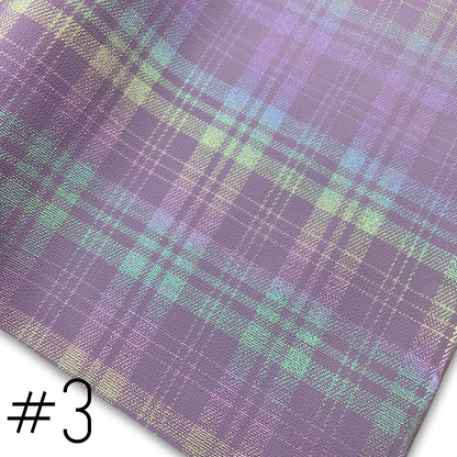 Plaid Iridescent Faux Leather - Half Yard Roll