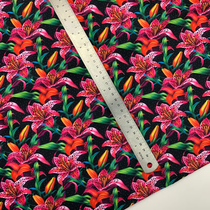 Tiger Lillies Print HydroReminisce™ Waterproof Luxury Fabric