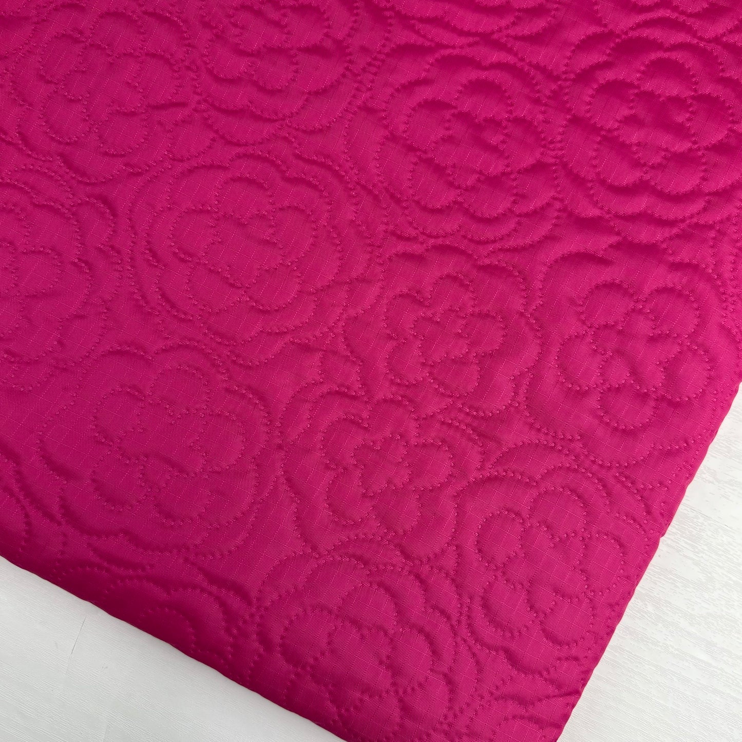 Rose Stamp Quilted Nylon Water and Scratch Resistant Fabric