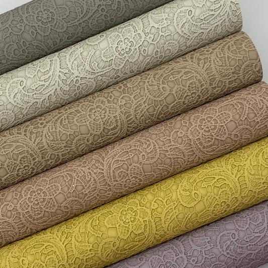 Buttery Floral Embossed Faux Leather