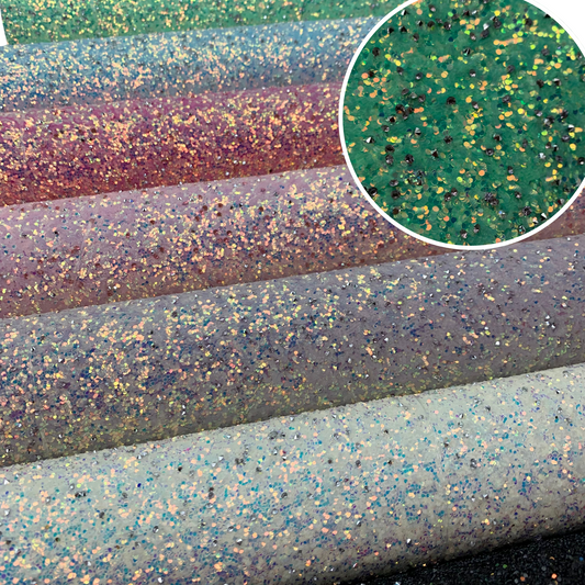 RAZZLE DAZZLE Chunky Glitter with Rhinestones Faux Leather