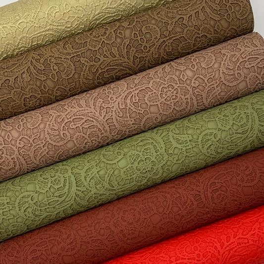 Buttery Floral Embossed Faux Leather