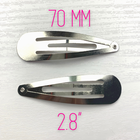 70mm (2.75”) 7cm Tear Drop Snap Clips - pack of 100