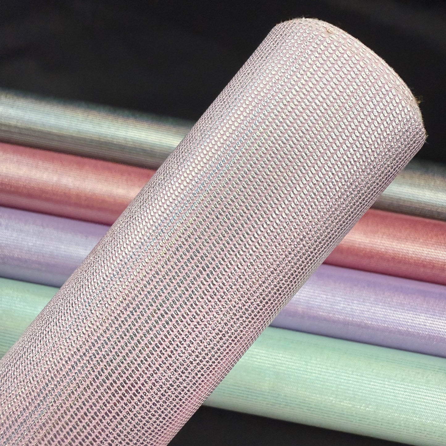 Prism Glint Textured Faux Leather Half Yard Rolls