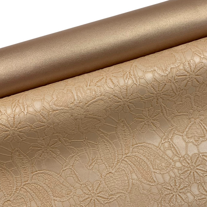 CASHMERE "Embossed Blooms" Faux Leather Half Yard Roll