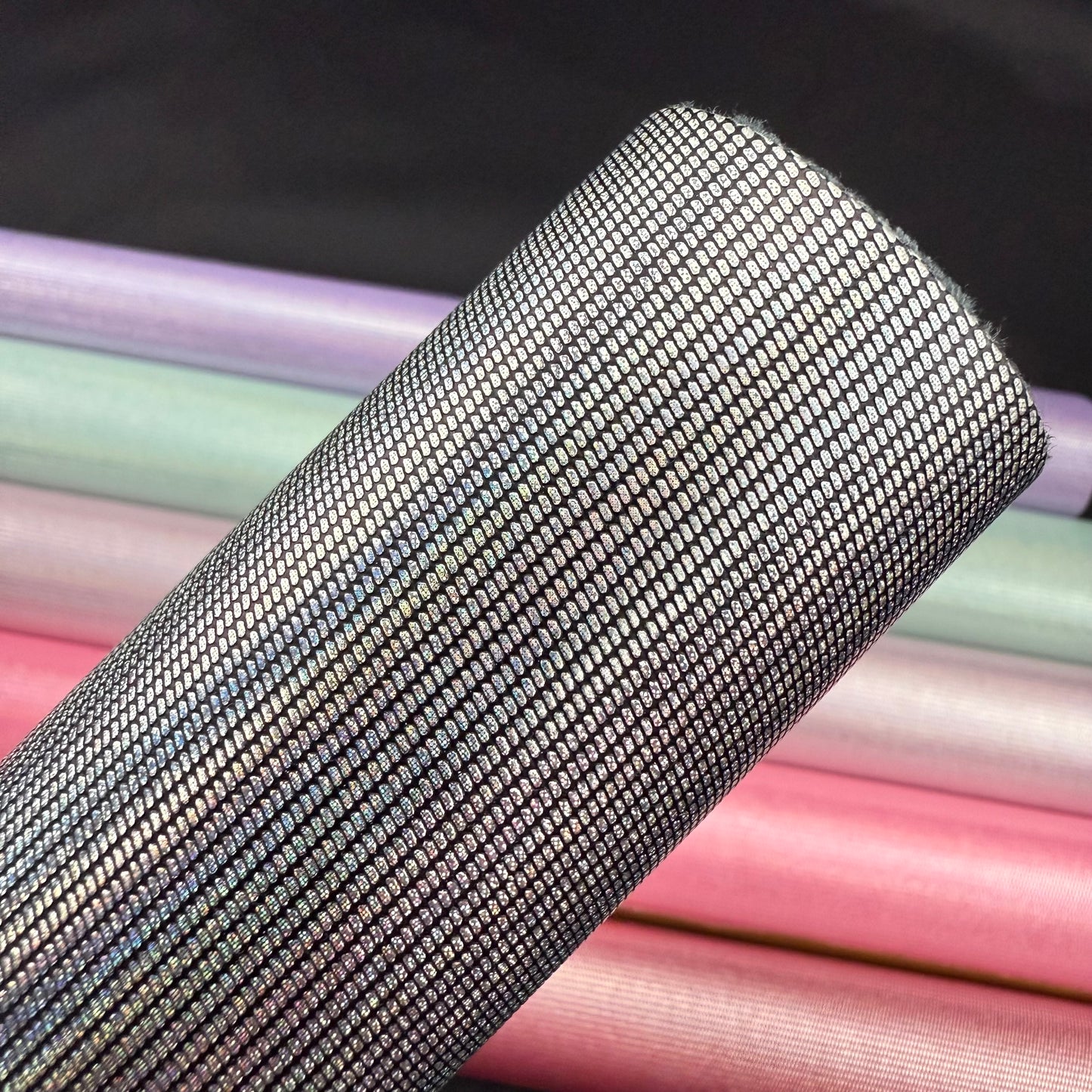 Prism Glint Textured Faux Leather Half Yard Rolls