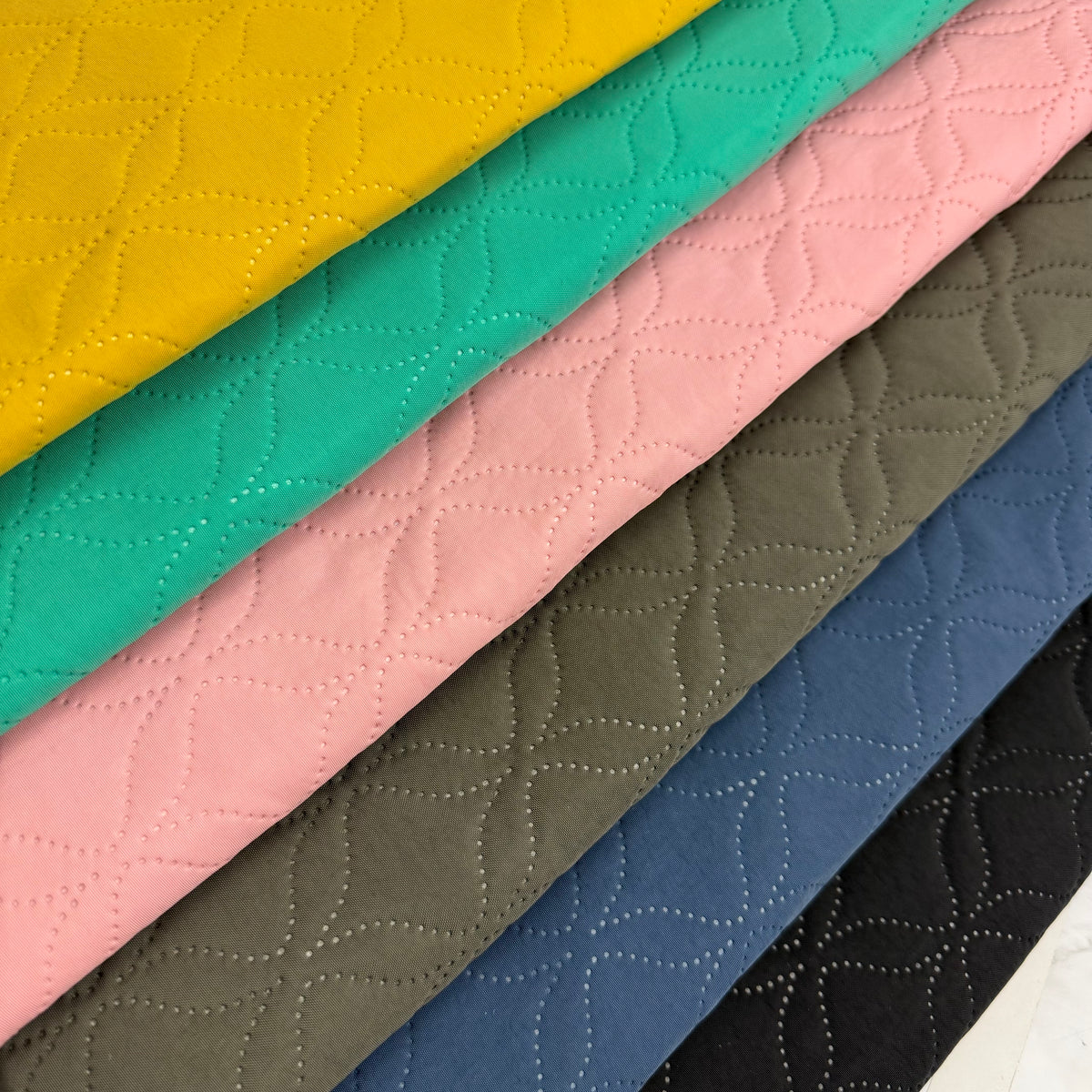 Diamond Quilted Water Resistant Fabric