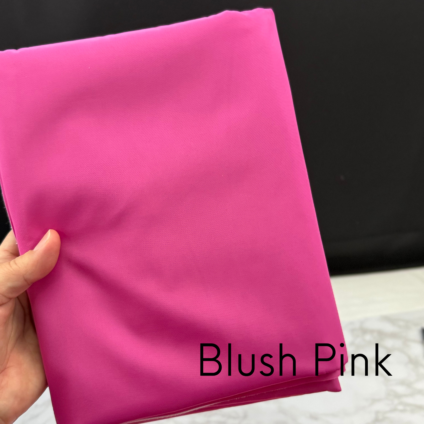 Aqua Carmine Blush Hot Pink Solid Color HydroReminisce™ Luxury Fabric (BONDED POLYESTER)