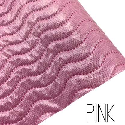 Wavy Quilted Faux Leather Half Yard Roll