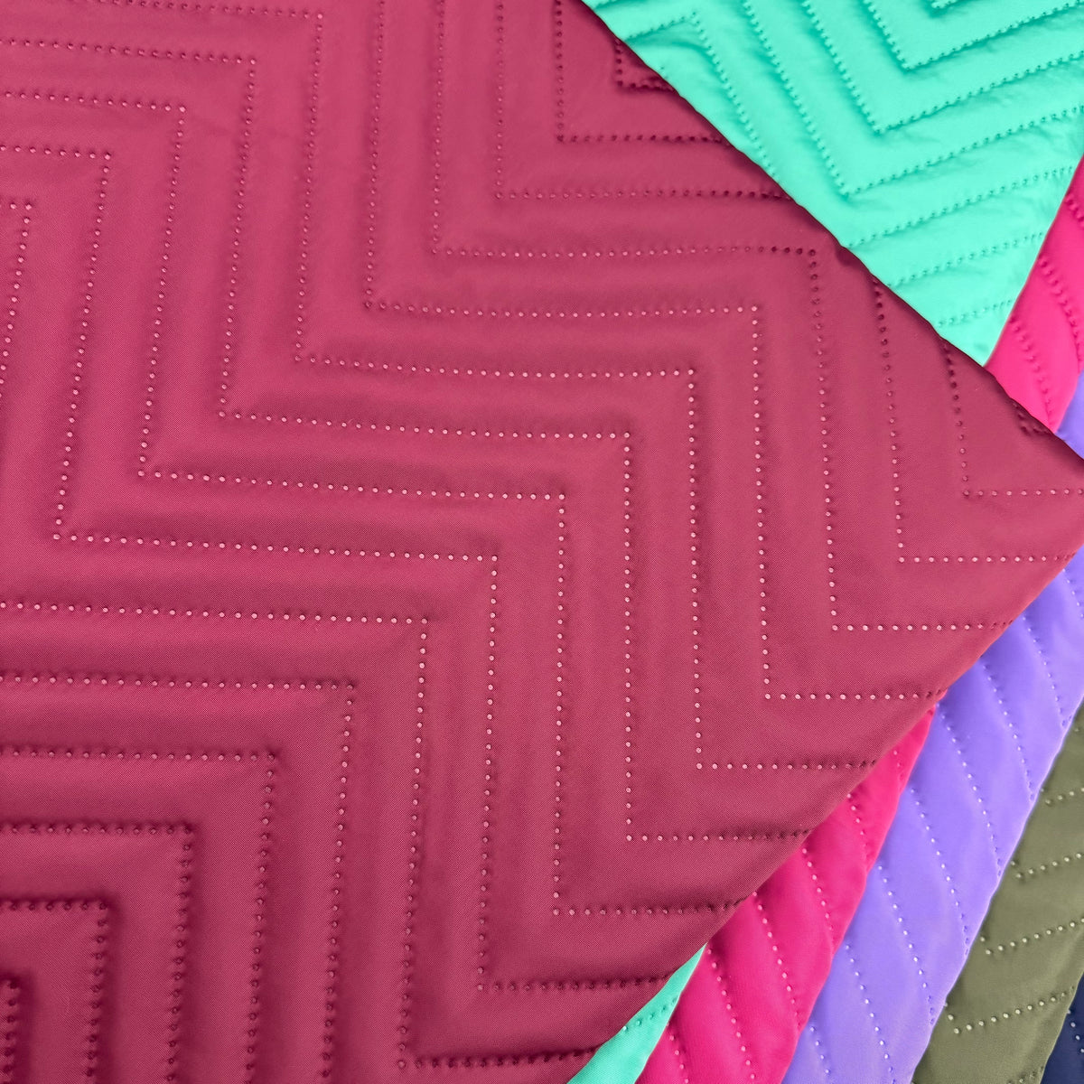 Chevron Quilted Water Resistant Fabric