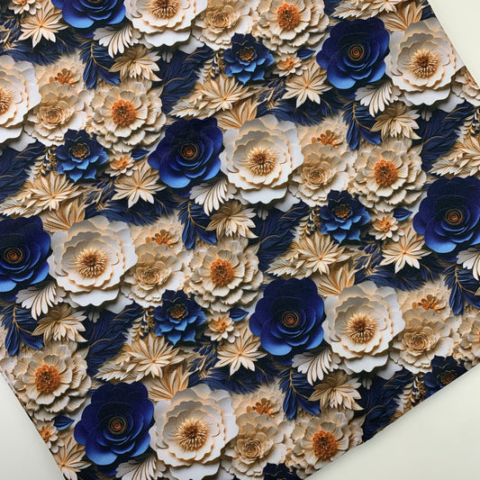 3D Floral Print H2ONoMo™ Water Resistant Canvas