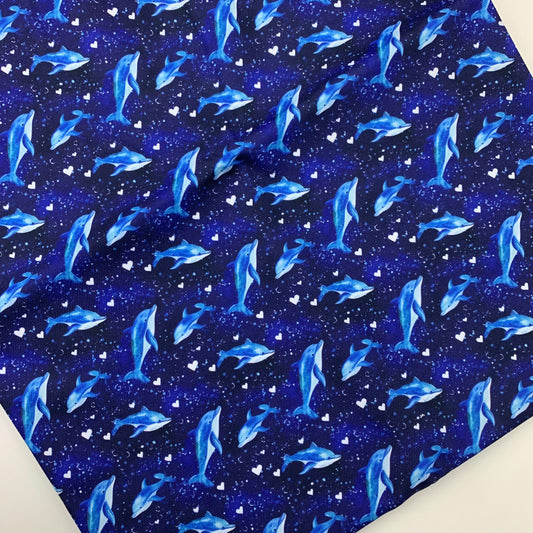 Dolphin Love Print H2ONoMo™ Water Resistant Canvas  - R1 Retail