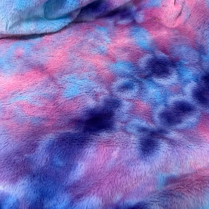#5 Tie Dye Faux Rabbit Fur Fluffy Plush Two Way Stretch Polyester Fabric SUPER SOFT