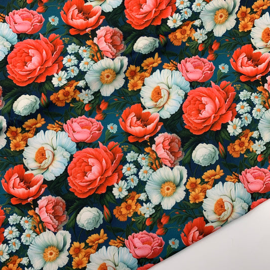 Dolce Floral Print H2ONoMo™ Water Resistant Canvas
