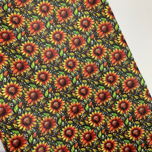 Sunflowers small scale Smooth Vinyl Custom Print