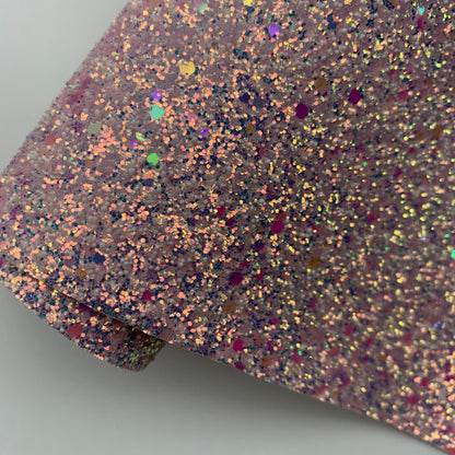 PEARL GLAM Chunky Glitter Faux Leather with Soft Felt Backing