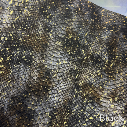 Snake Embossed Luxe Faux Leather - Half Yard Roll