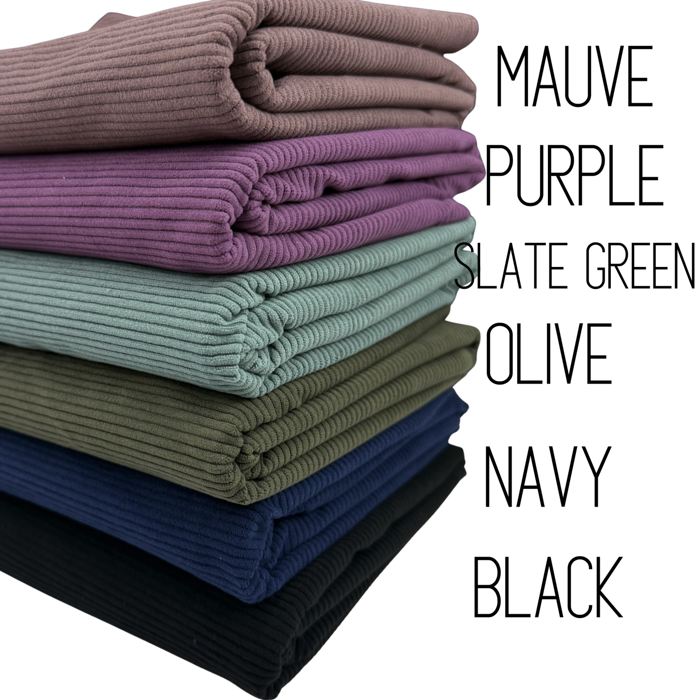 Moody Cottage Corduroy 8 Wales Cotton Polyester Blend Fabric 1 Yard Precuts