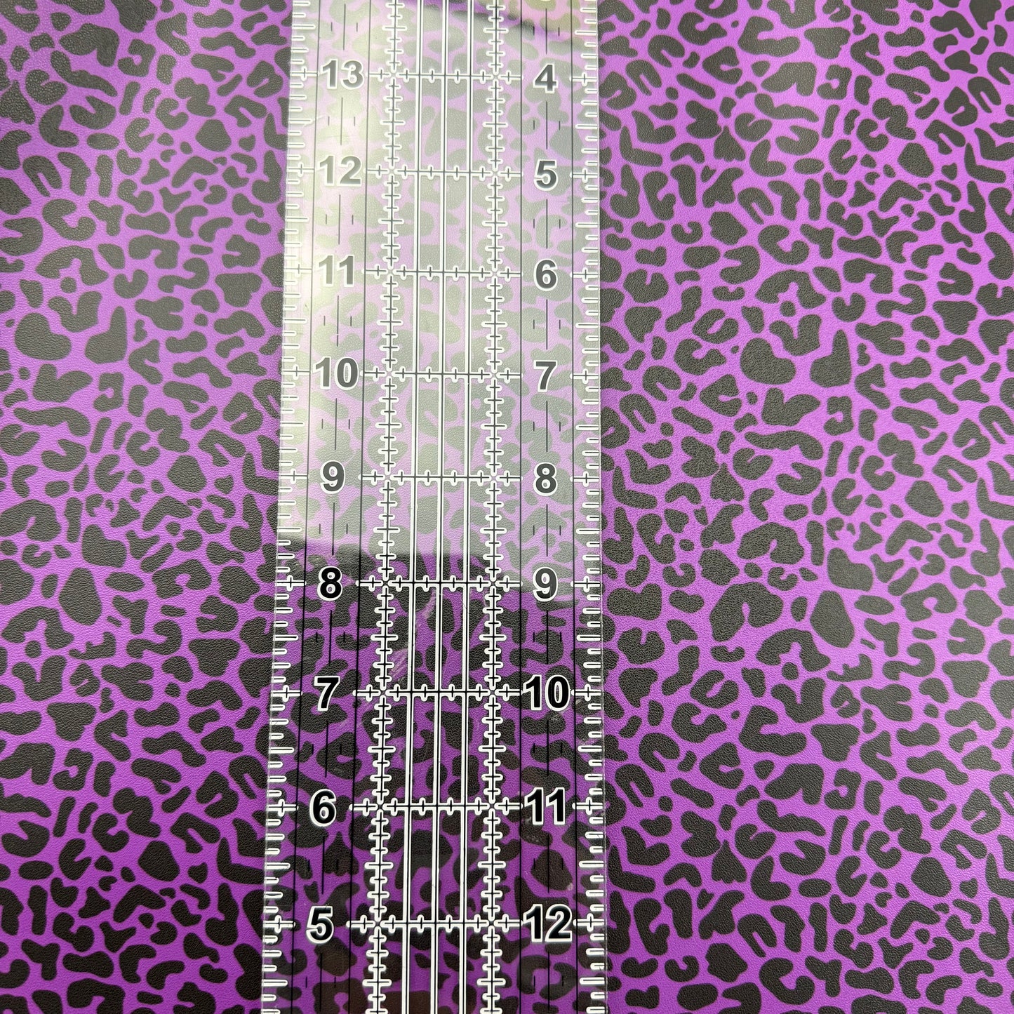 Purple Leopard Lambskin Smooth Vinyl Medium Scale Half Yard Roll