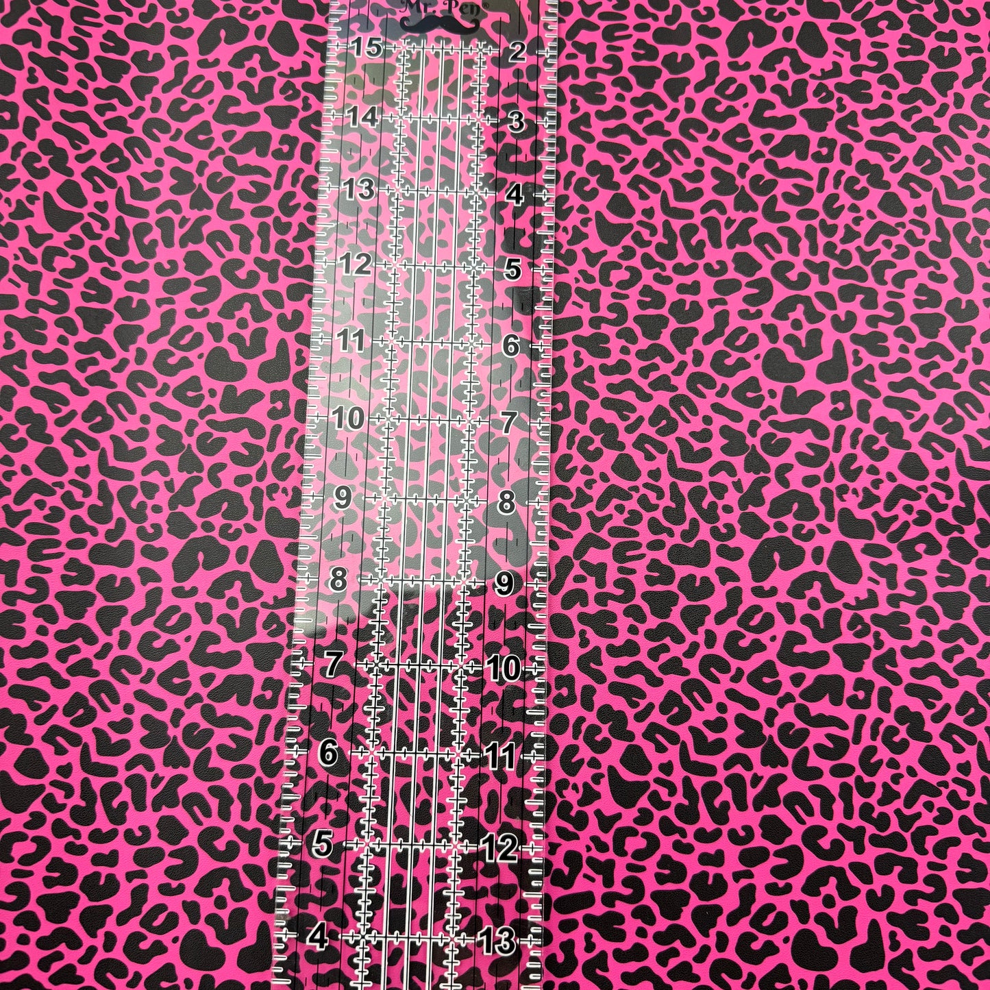 Pink Leopard Lambskin Smooth Vinyl Medium Scale Half Yard Roll