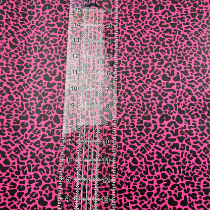 Pink Leopard Lambskin Smooth Vinyl Medium Scale Half Yard Roll