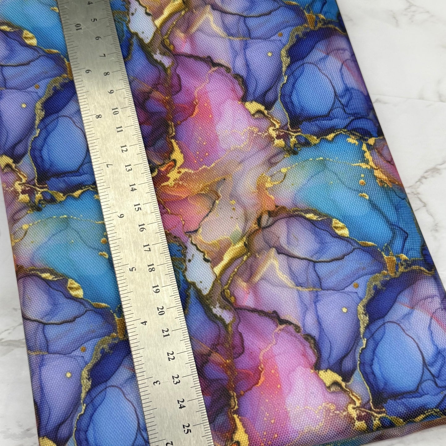 Pink Marble 600d Oxford Waterproof Polyester Canvas with PVC Backing H2ONoMo