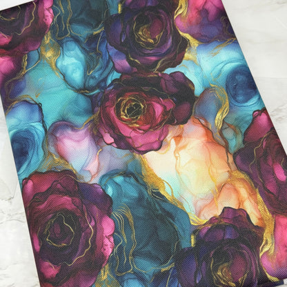 Floral Alcohol 600d Oxford Waterproof Polyester Canvas with PVC Backing H2ONoMo