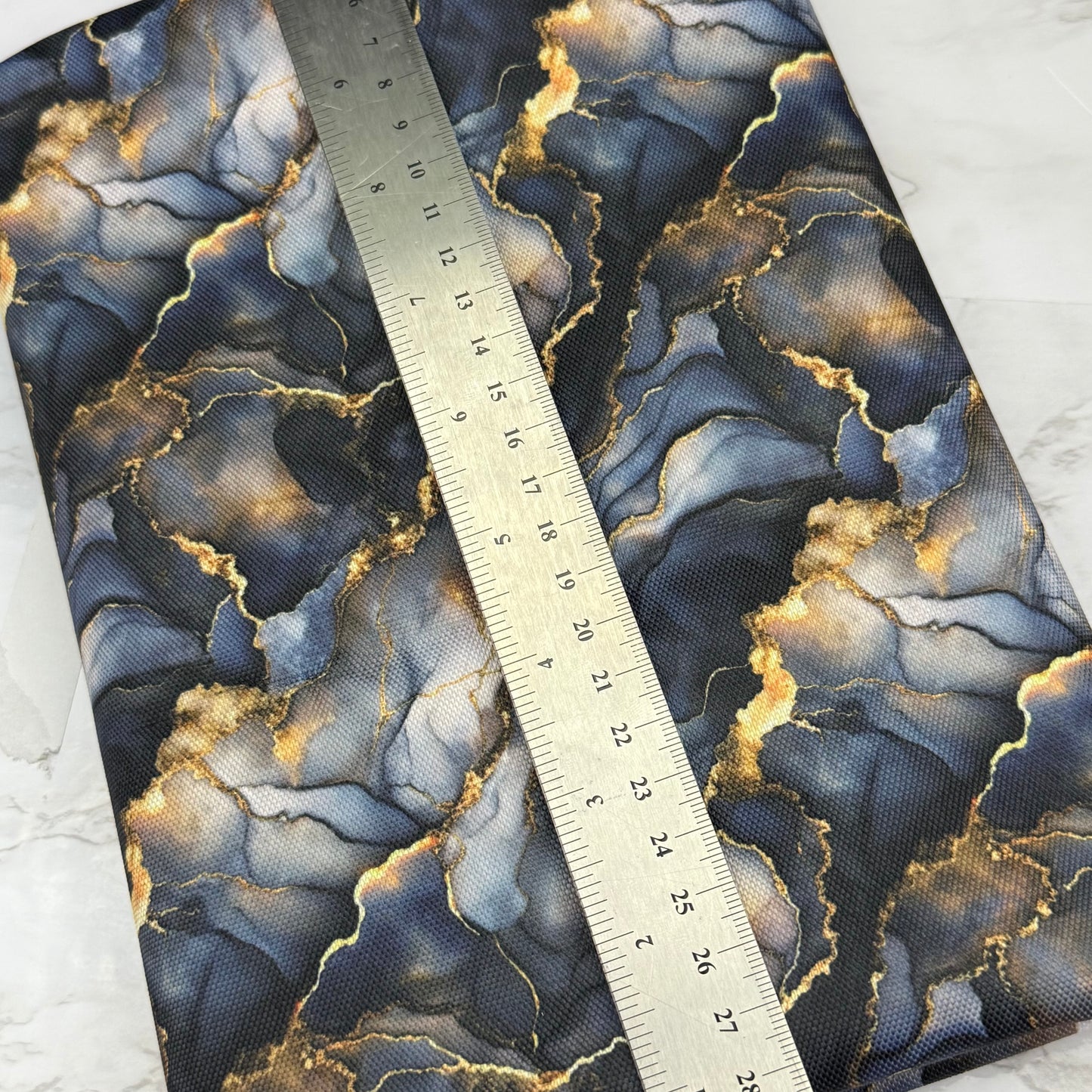 Black Marble 600d Oxford Waterproof Polyester Canvas with PVC Backing H2ONoMo