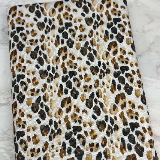 Classic Leopard 600d Oxford Waterproof Polyester Canvas with PVC Backing H2ONoMo