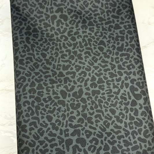 Black Leopard 600d Oxford Waterproof Polyester Canvas with PVC Backing H2ONoMo