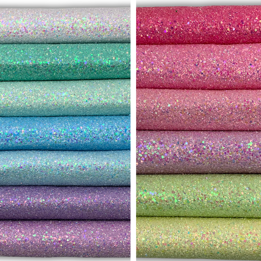 GLAM Chunky Glitter Faux Leather with Soft Felt Backing