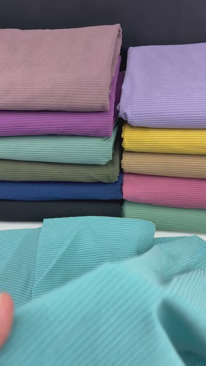 Moody Cottage Corduroy 8 Wales Cotton Polyester Blend Fabric 1 Yard Precuts
