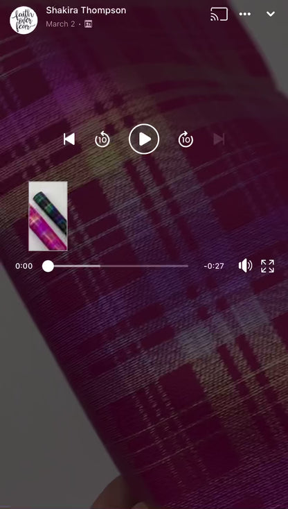 Plaid Iridescent Faux Leather - Half Yard Roll