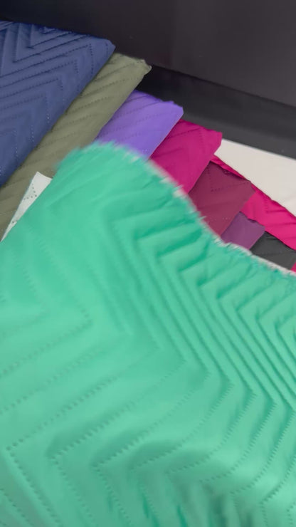 Chevron Quilted Water Resistant Fabric