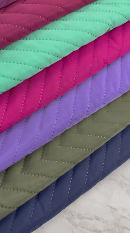 Chevron Quilted Water Resistant Fabric