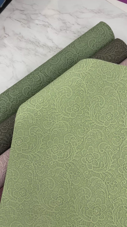 Paisley Floral Embossed Faux Leather Half Yard Rolls NEW STOCK MAY 2026