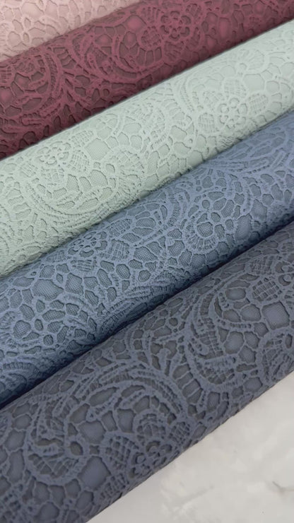 Paisley Floral Embossed Faux Leather Half Yard Rolls NEW STOCK MAY 2026